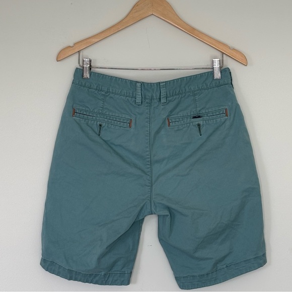 Ted Baker Blue Green Twill Shorts Classic Summer Preppy Size 30R - Picture 3 of 7